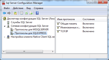Проверка статуса запуска протоколов SQL